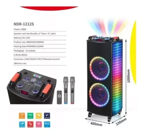 Parlante Sonido Cabina Profesional Micrófono 100w Control img #7