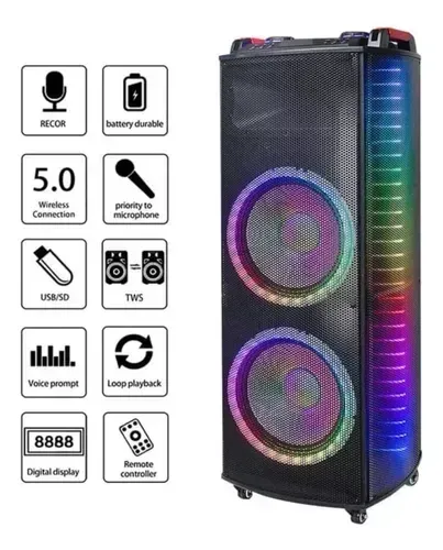 Parlante Sonido Cabina Profesional Micrófono 100w Control img #2