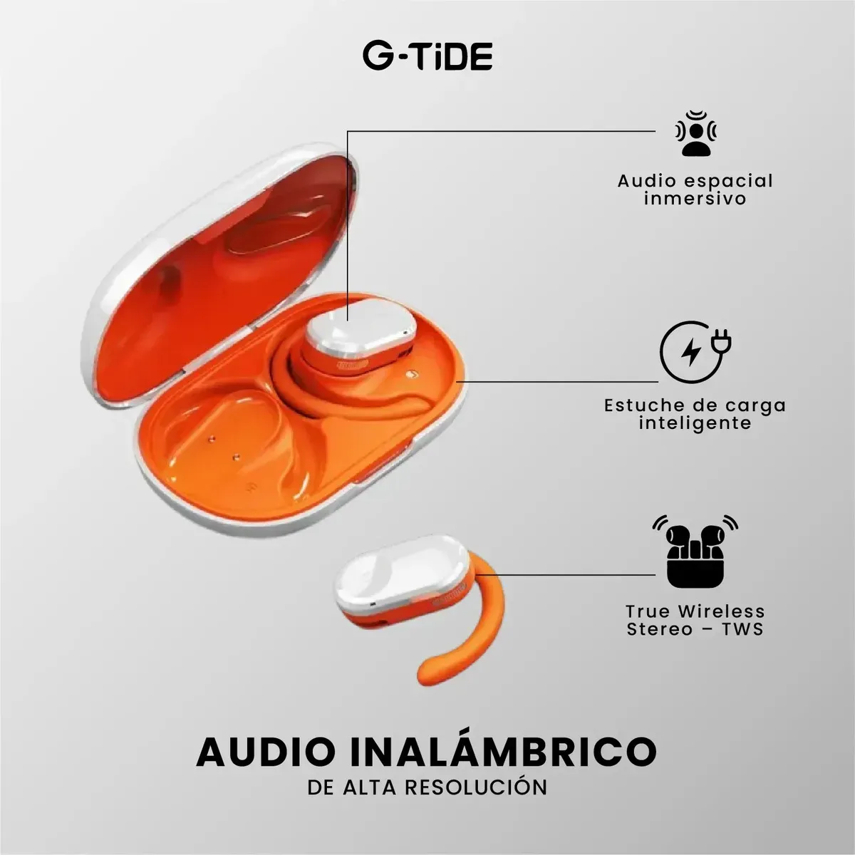 Audífonos G-tide Ows 1 Conducción De Aire Bluetooth 5.3 Pro img #3