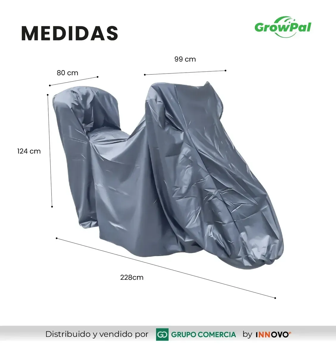 Pijama Carpa Para Moto Con Maletero Impermeable Y Acolchada Filtro Uv 13a Gris img #4