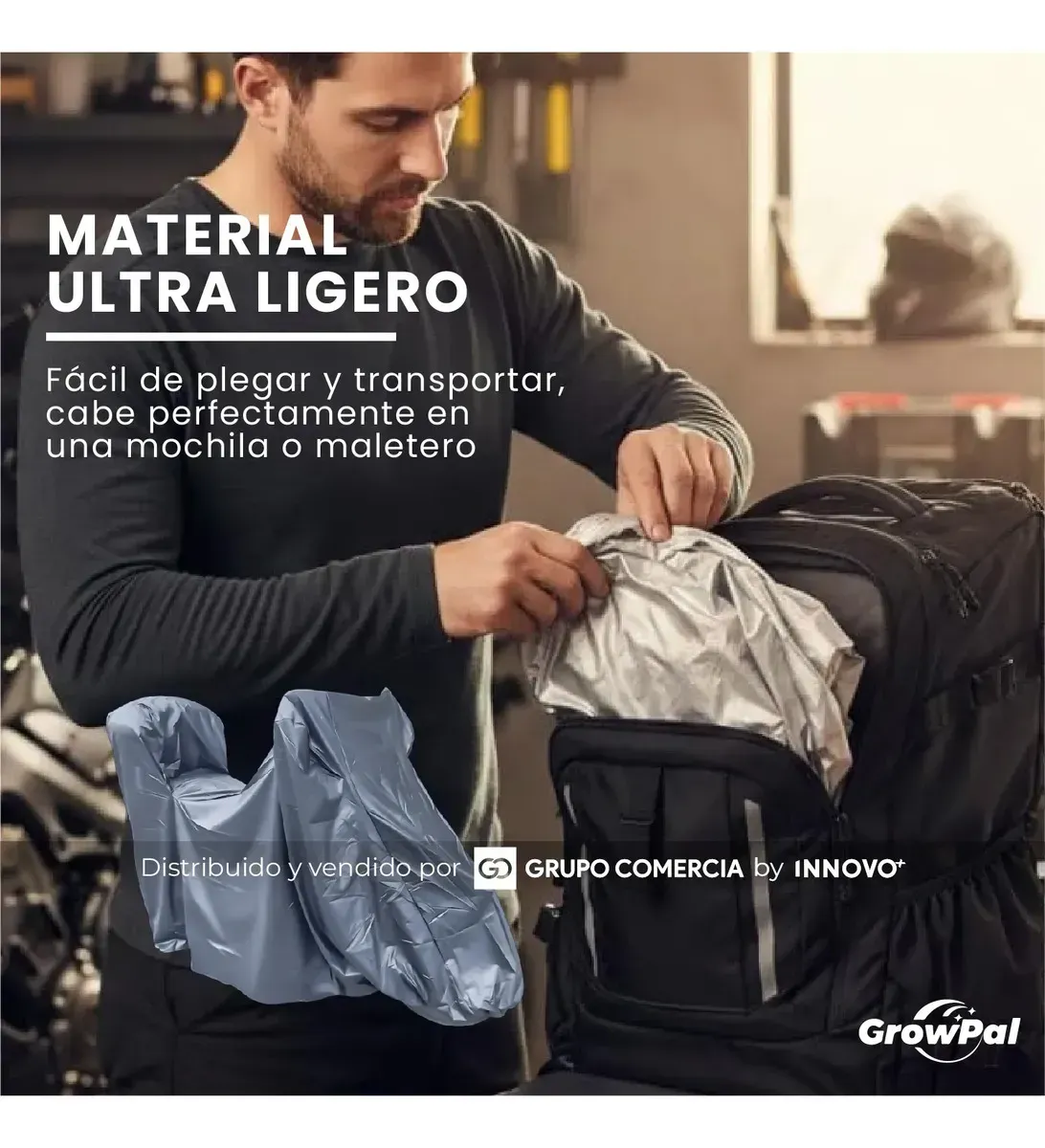 Pijama Carpa Para Moto Con Maletero Impermeable Y Acolchada Filtro Uv 13a Gris img #6