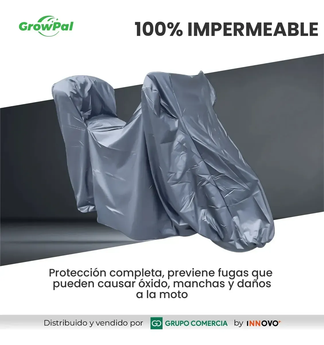 Pijama Carpa Para Moto Con Maletero Impermeable Y Acolchada Filtro Uv 13a Gris img #3