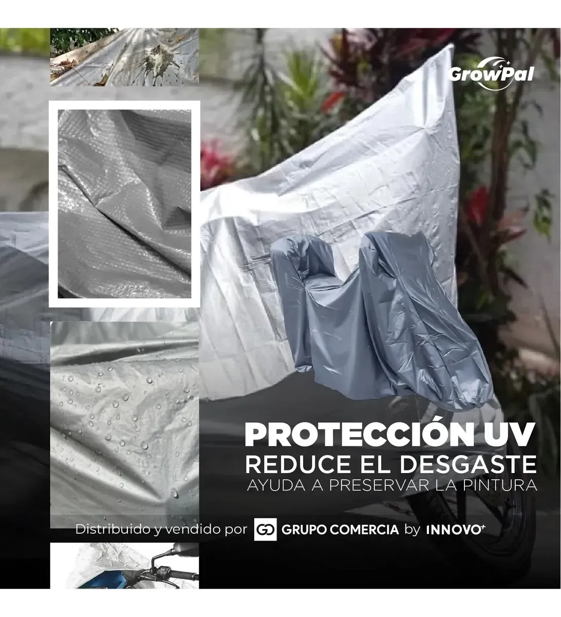 Pijama Carpa Para Moto Con Maletero Impermeable Y Acolchada Filtro Uv 13a Gris img #7