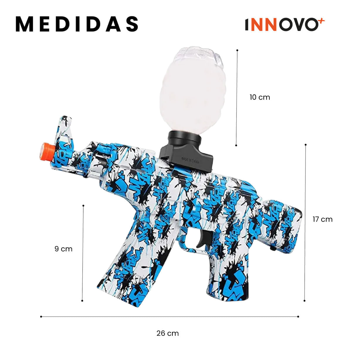 Pistola De Hidrogel Juguete Ak47 Recargable Con 100.000 Orviz Multicolor img #3
