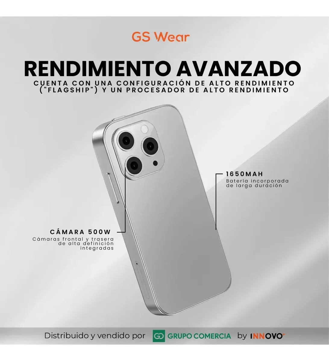 Mini Smartphone Pro Gs Wear Android 10 Traductor Ia Cámara Hd Blanco img #5