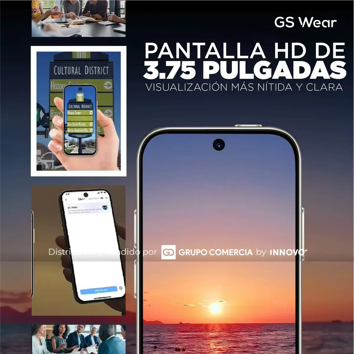 Mini Smartphone Pro Gs Wear Android 10 Traductor Ia Cámara Hd Blanco img #6
