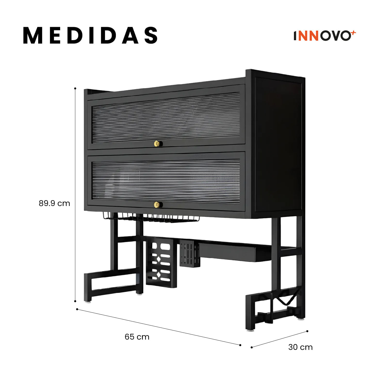 Escurridor De Platos Organizado De Cocina Gabinete Doble Tapa img #3