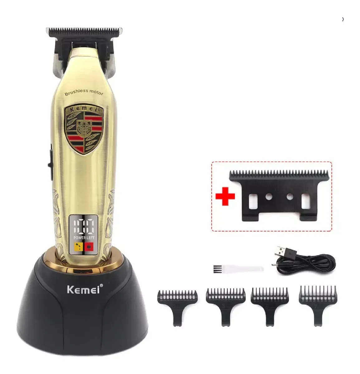 Patillera De Lujo Premium Kemeipro Con Guías Pantalla img #2