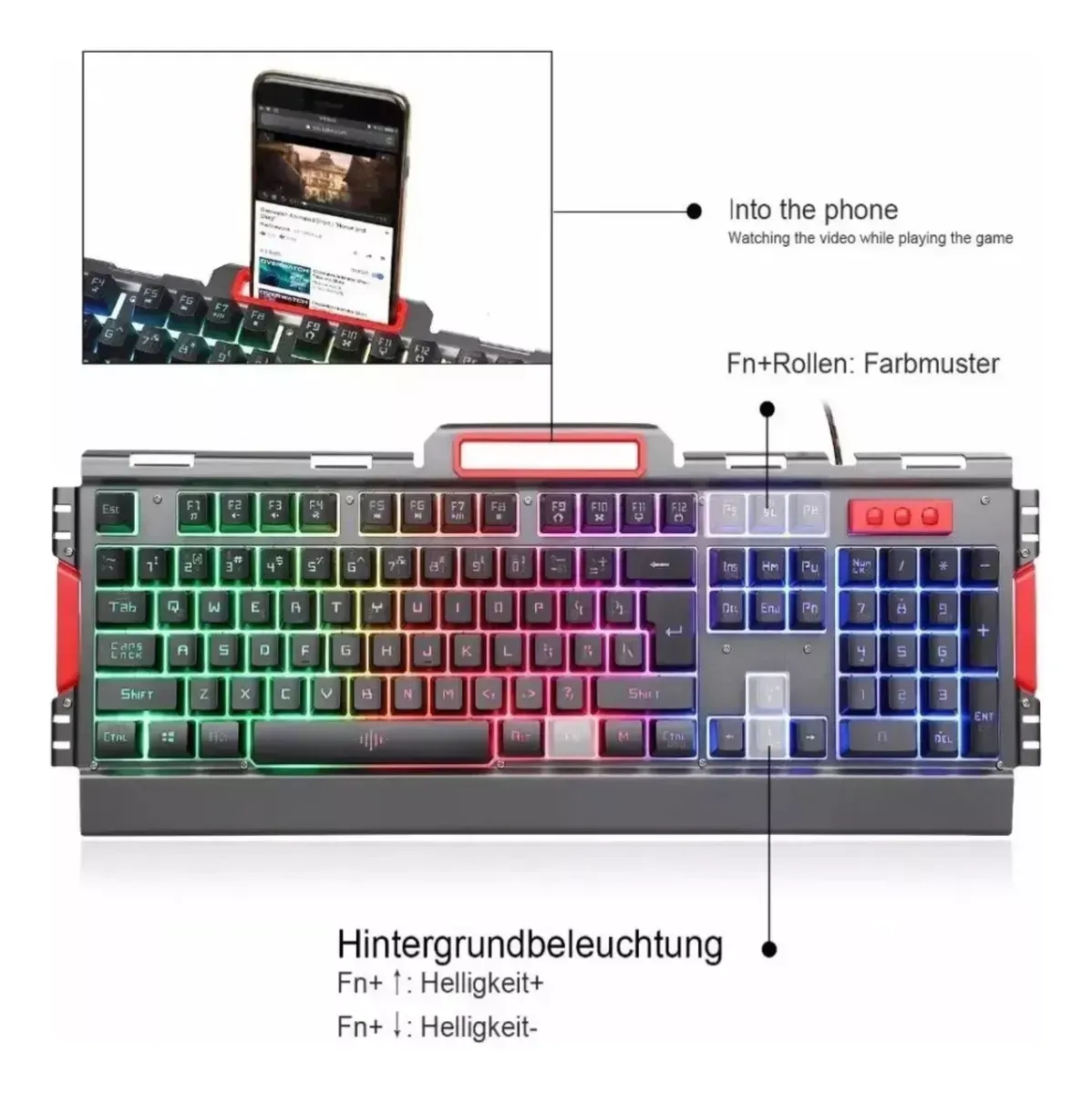 Teclado Para Pc Gamer Set Mouse 6 Botones Edicion Especial img #3