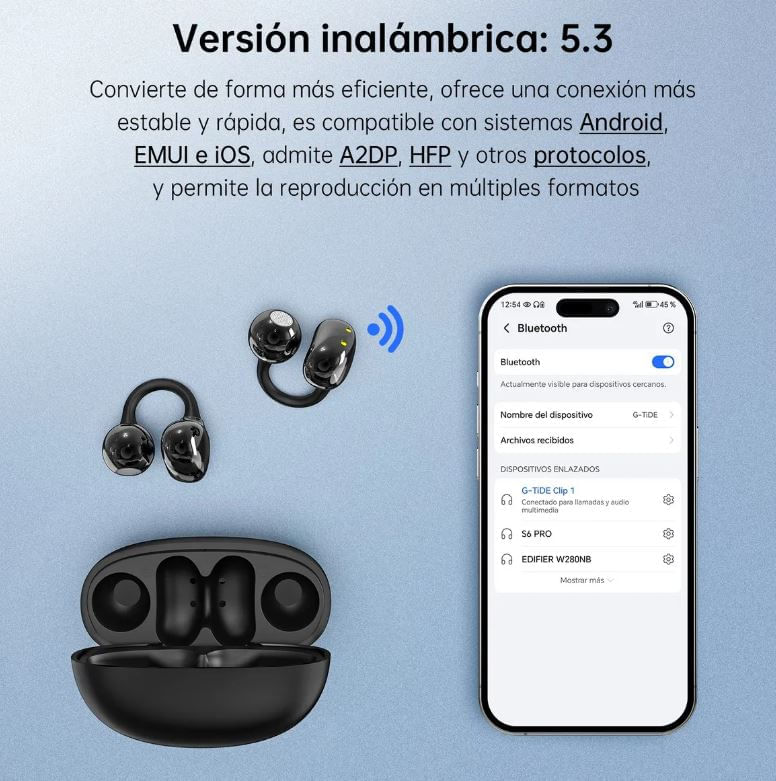 Auriculares Inalámbricos Con Clip Para La Oreja G-tide Clip1 Color Blanco img #3