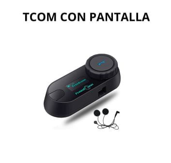 Intercomunicador Bluetooth TCOM con Pantalla para Moto, Impermeable y con Radio FM img #1