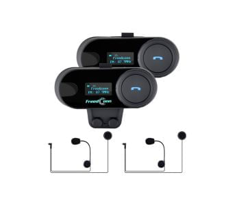 Intercomunicador Bluetooth TCOM con Pantalla para Moto, Impermeable y con Radio FM img #2