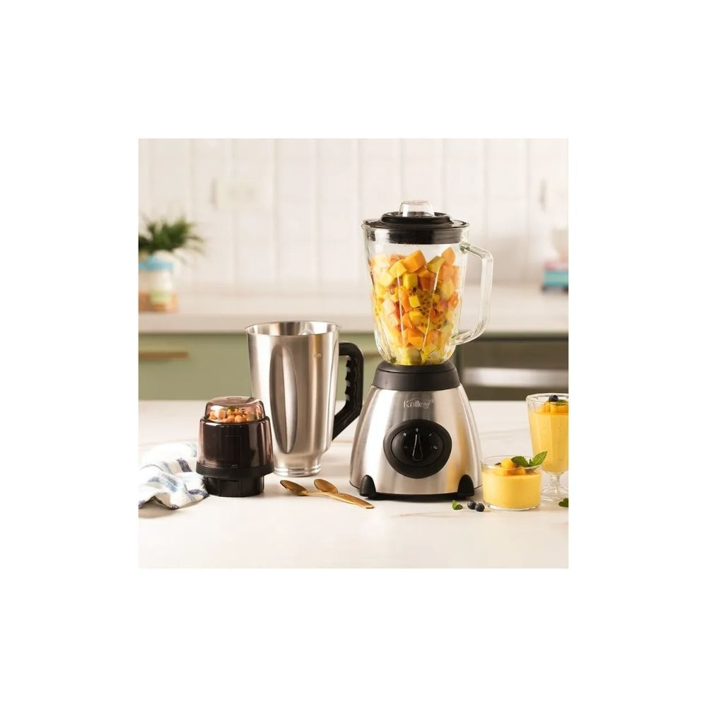 Licuadora Kalley 1.5L Vaso Vidrio + Acero Inoxidable con Picatodo Potente img #6