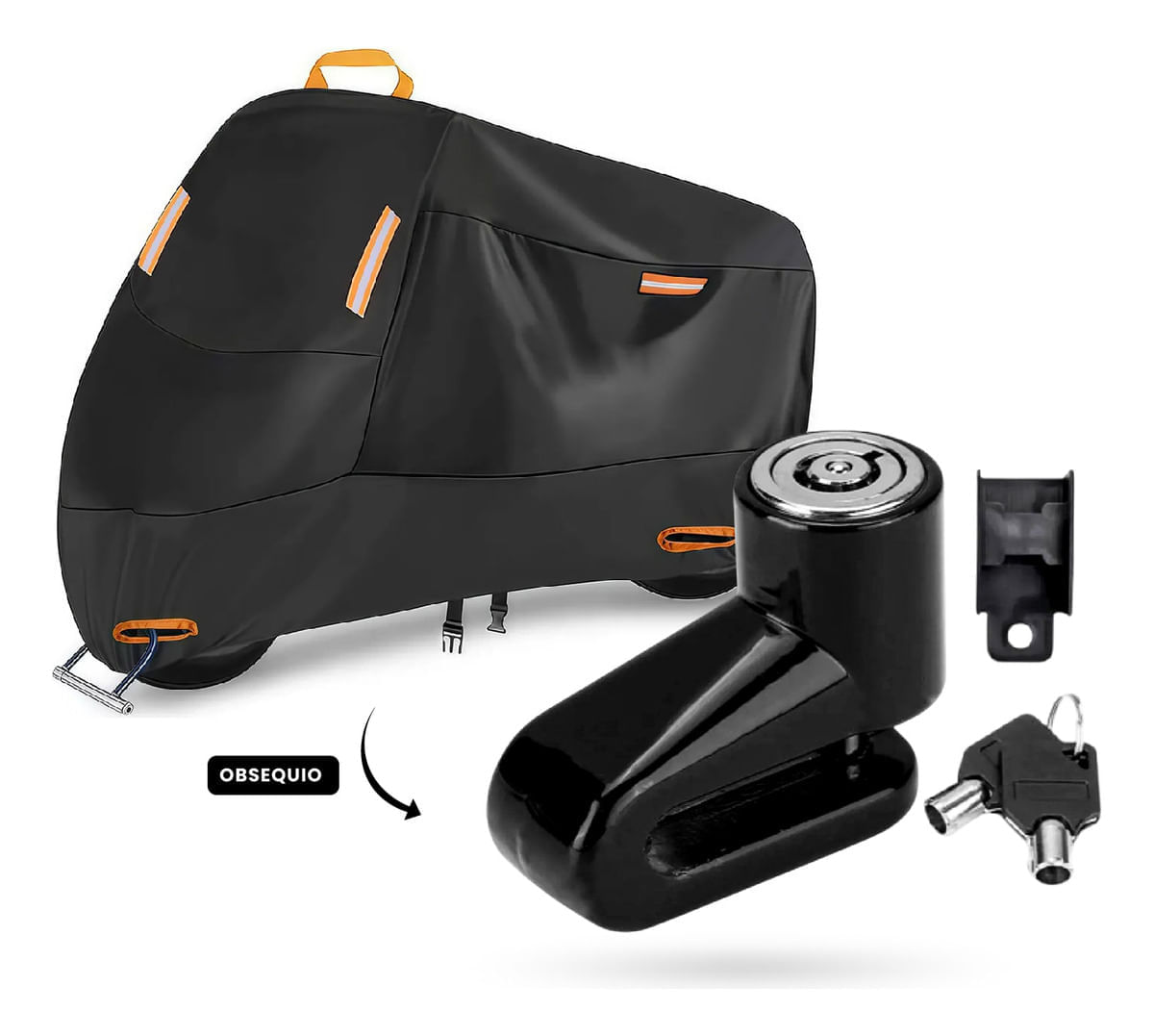 Funda Impermeable Para Moto Con Candado De Disco Antirrobo Protector Exterior Resistente img #4