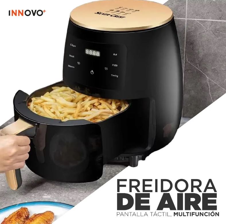 Freidora De Aire 6 Litros 1400w Digital Táctil Sin Aceite Multifunción img #5