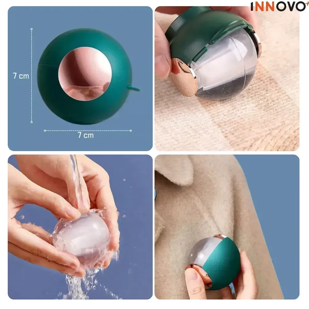 Combo Esfera Rodillo Silicona Quita Pelos + Cepillo Masaje Mascotas Vapor img #3
