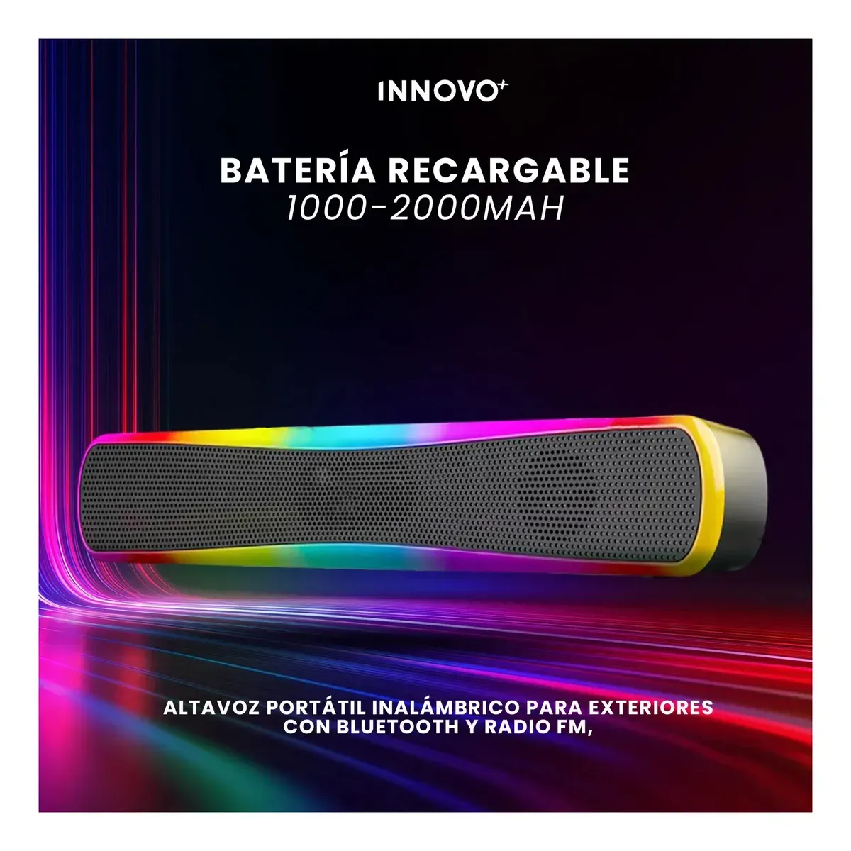 Barra De Sonido Parlante Rgb Kts-1892 Sonido Envolvente Bluetooth Negro 110v Negro 110v img #3