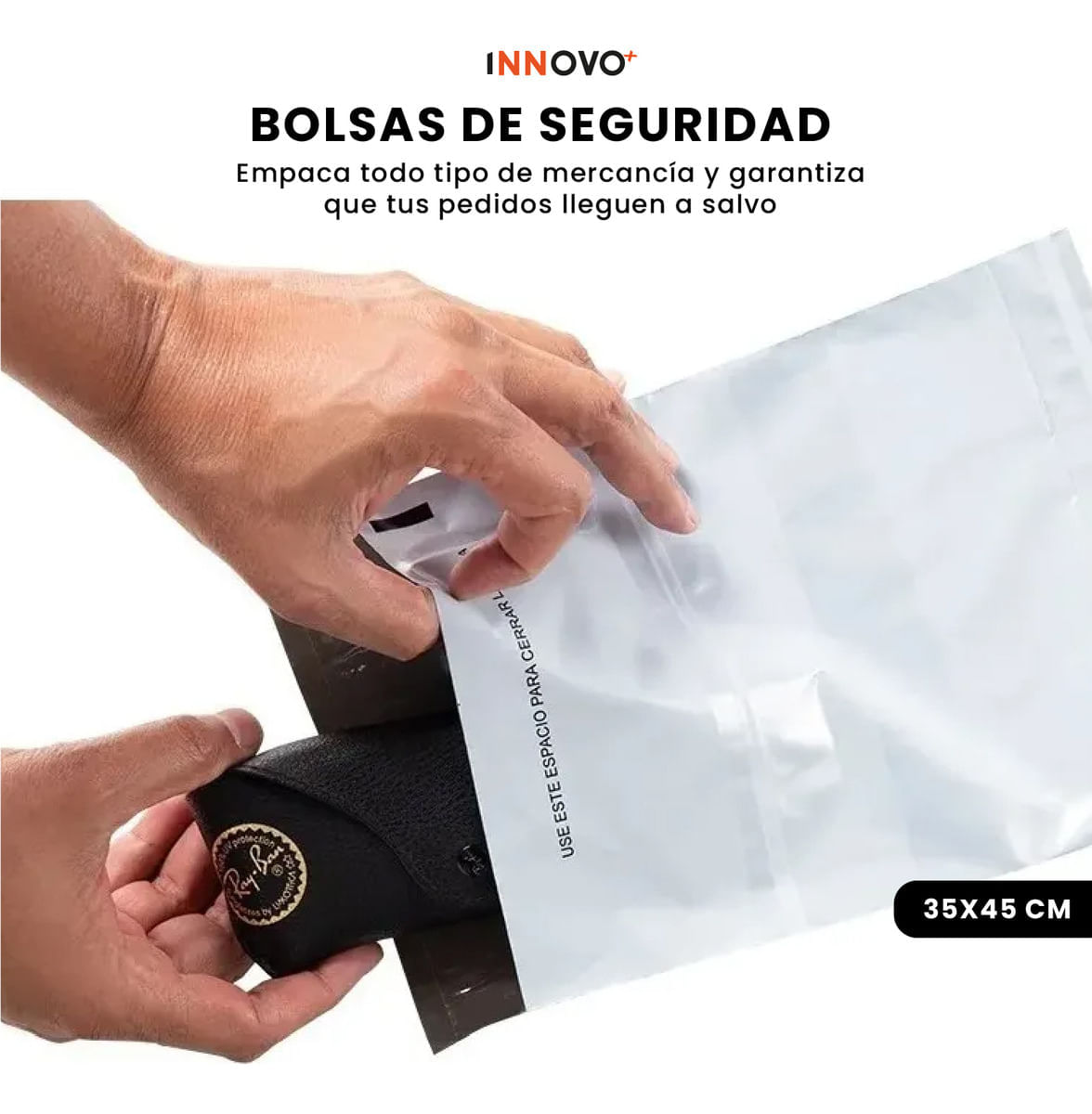 Bolsas De Seguridad Porta Guía Para Mensajería 45 X 35 Ecommerce Biodegradable img #7