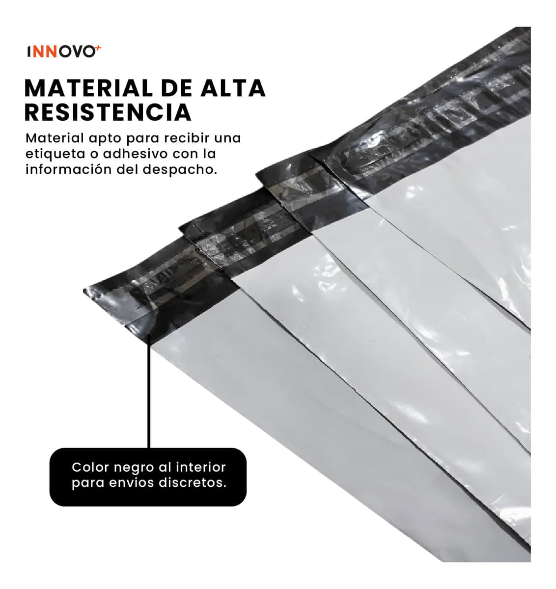 Bolsas De Seguridad Porta Guía Para Mensajería 45 X 35 Ecommerce Biodegradable img #5