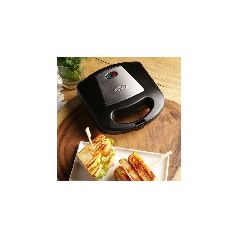 Sanduchera Eléctrica Kalley 760W Antiadherente Parrilla Panini Grill img #3