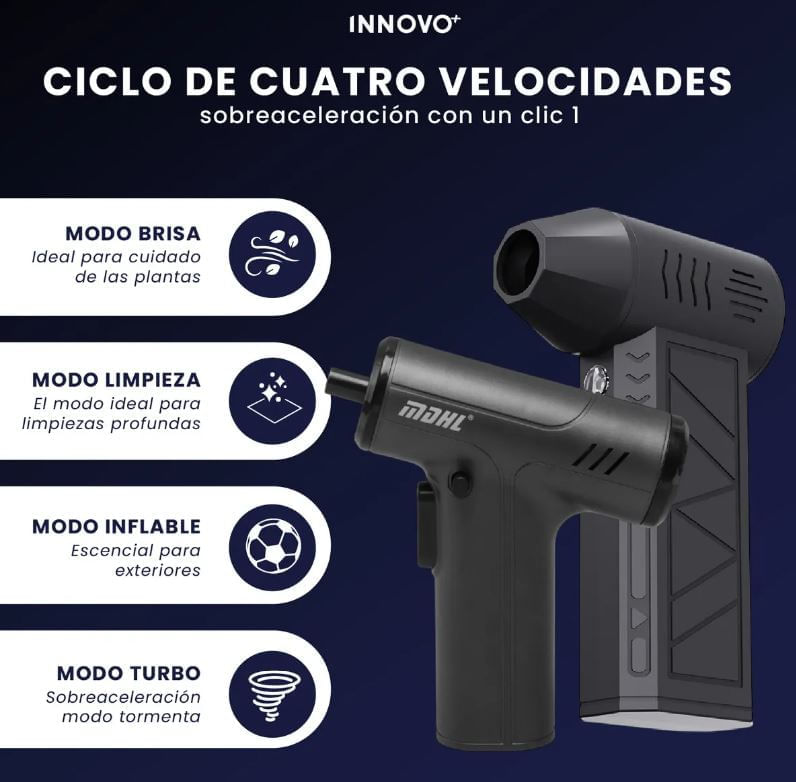 Destornillador Eléctrico 10 En 1 Con Mini Ventilador Portátil Innovo 4 Velocidades img #2