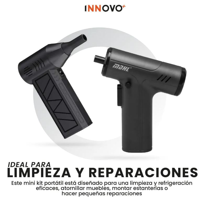 Destornillador Eléctrico 10 En 1 Con Mini Ventilador Portátil Innovo 4 Velocidades img #3