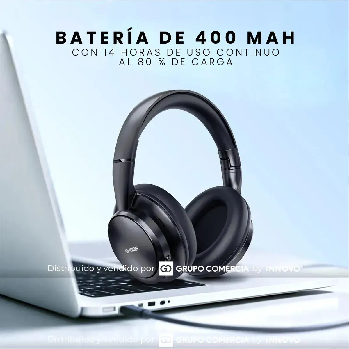 Audífonos Bluetooth 5.3 G-tide C1 Lite Cancelación De Ruido 95% Negro img #3