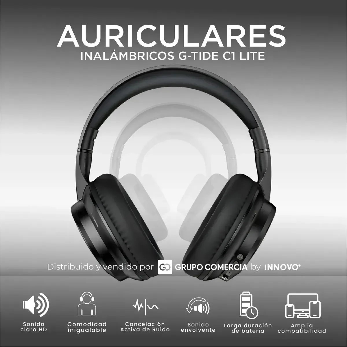 Audífonos Bluetooth 5.3 G-tide C1 Lite Cancelación De Ruido 95% Negro img #8