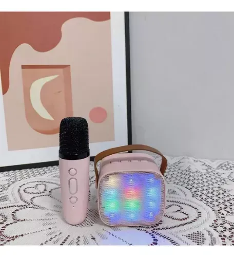 Parlante Karaoke Kids Bluetooth Recargable Voz Magica Pink img #3