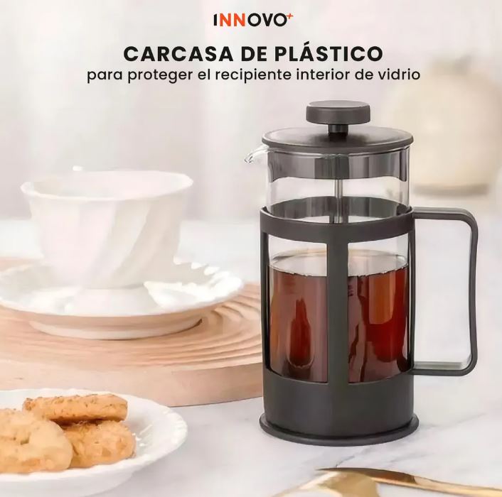 Prensa Francesa Cafetera De Vidrio Borosilicato 1000ml Con Filtro Fino img #5
