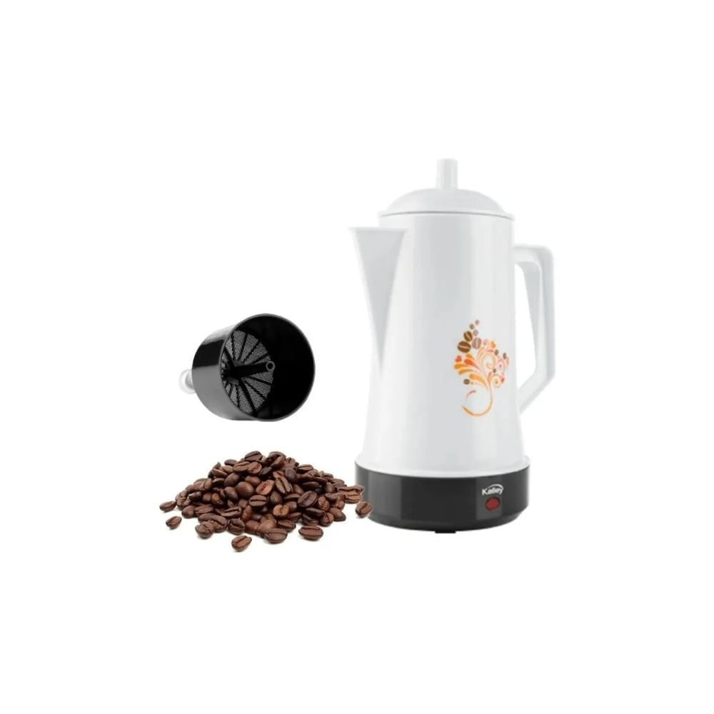 Cafetera Eléctrica Kalley Percoladora 12 Tazas Blanca Práctica y Duradera img #4
