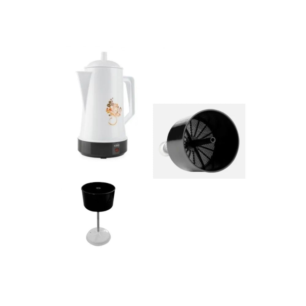 Cafetera Eléctrica Kalley Percoladora 12 Tazas Blanca Práctica y Duradera img #2