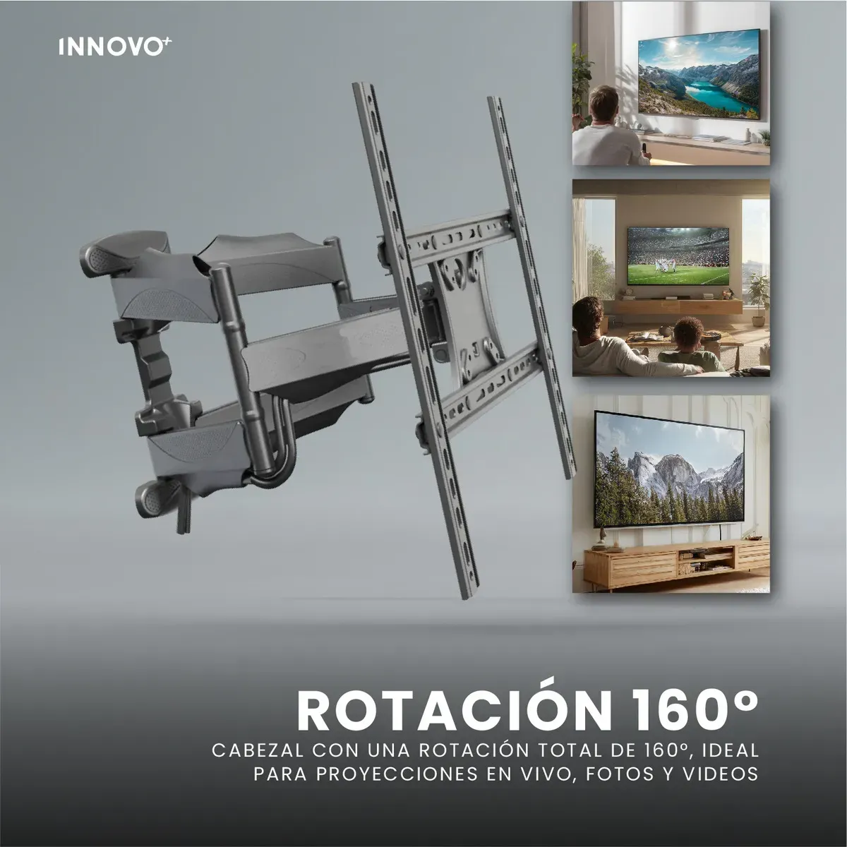Soporte Brazo Articulado Para Tv 32-75 Pulgadas P5 Negro Negro img #3