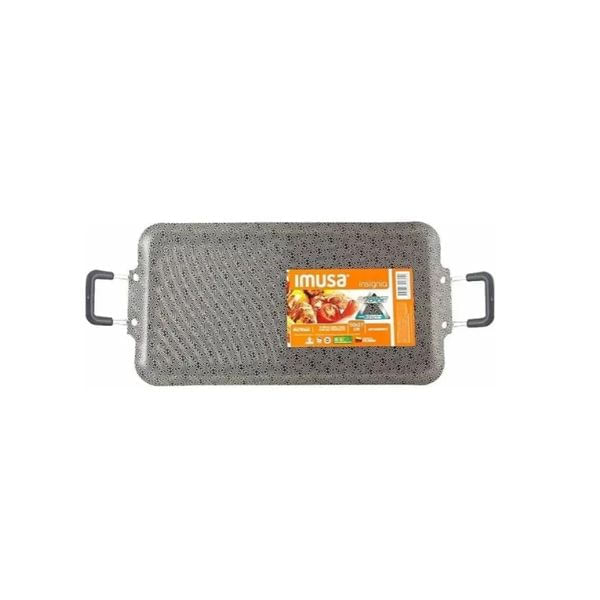 Plancha Asadora Rectangular Imusa Antiadherente Parrilla 47x25cm img #3