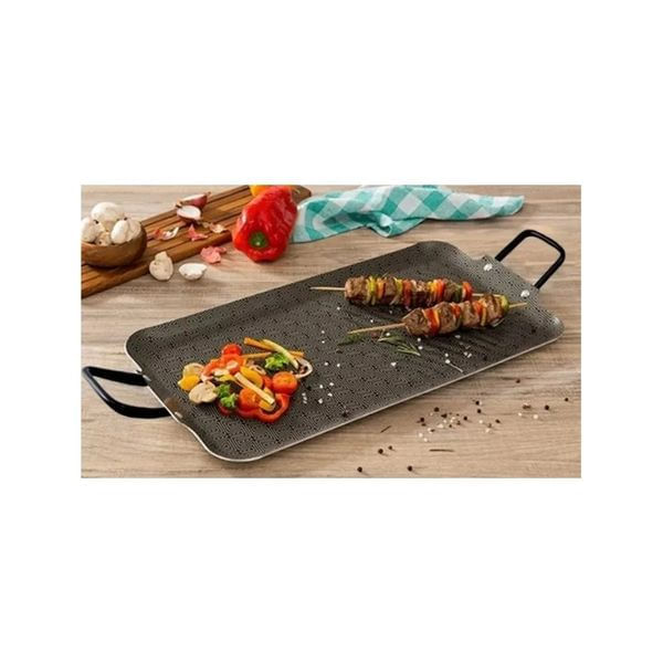 Plancha Asadora Rectangular Imusa Antiadherente Parrilla 47x25cm img #2