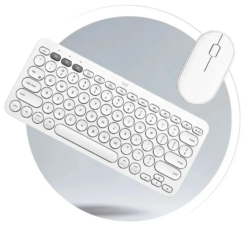 Teclado Bluetooth Inalámbrico Mouse Silent Multi Dispositivo Blanco Blanco img #4