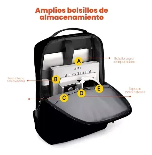 Maleta Morral Para Pc 4 Compartimientos Puerto Usb img #6