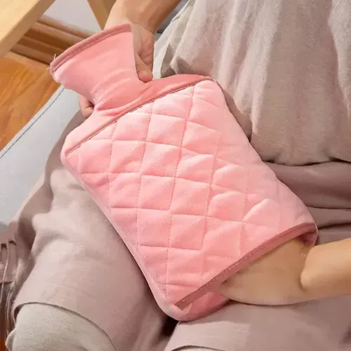 Combo Bolsa Pera De Agua Alivia Cólicos Y Medias Térmicas De Peluche Ovejeras img #4