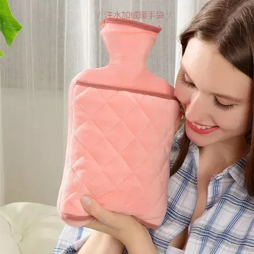 Combo Bolsa Pera De Agua Alivia Cólicos Y Medias Térmicas De Peluche Ovejeras img #7