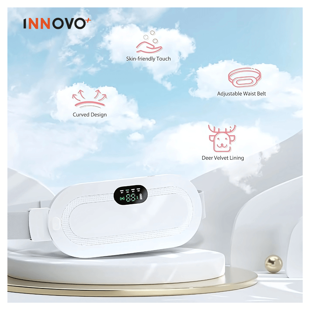 Combo Cinturón Térmico Alivia Cólicos Blanco + Medias Térmicas De Peluche Ovejeras img #2