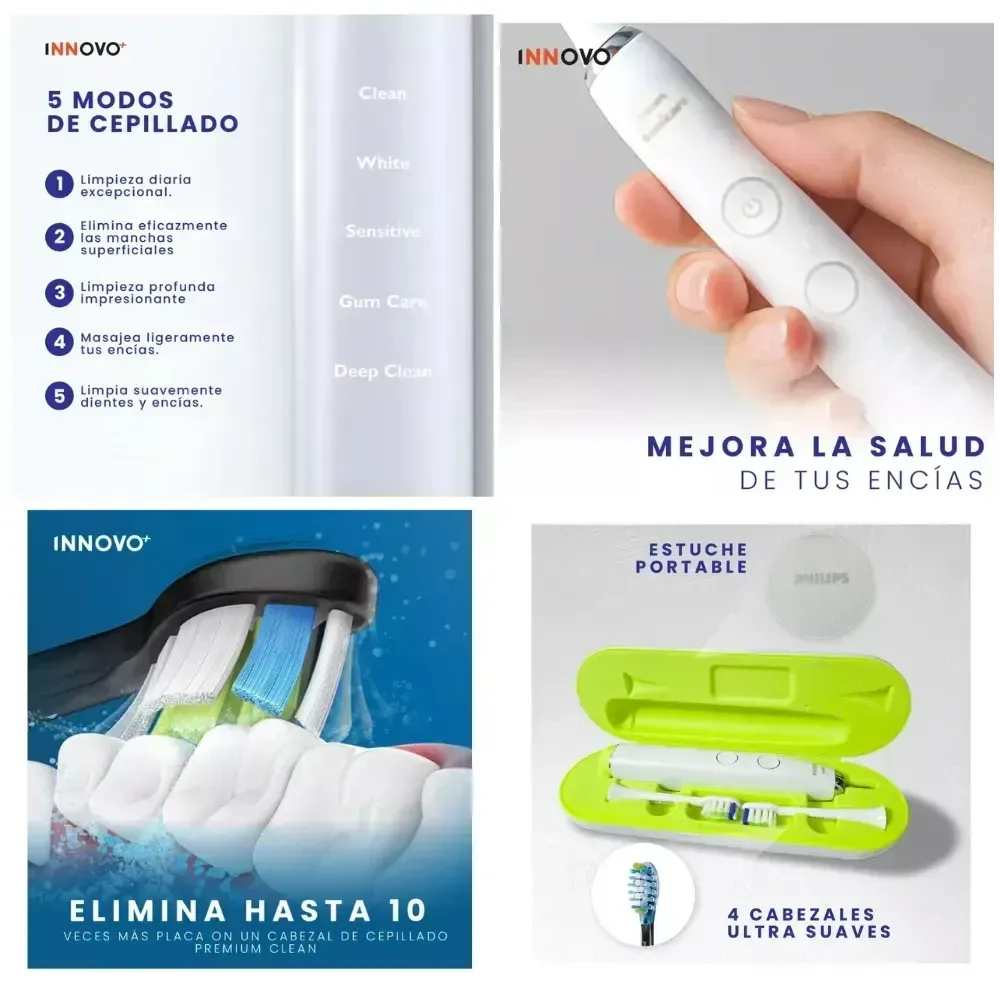 Cepillo Dental Electrónico Con Estuche Ultra Clean Con Irrigador Limpieza Profunda Philipls img #4