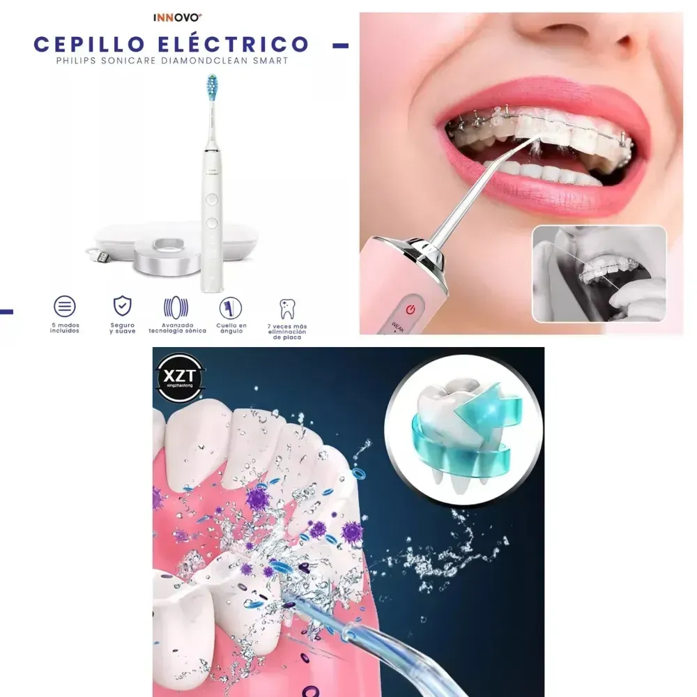 Cepillo Dental Electrónico Con Estuche Ultra Clean Con Irrigador Limpieza Profunda Philipls img #3
