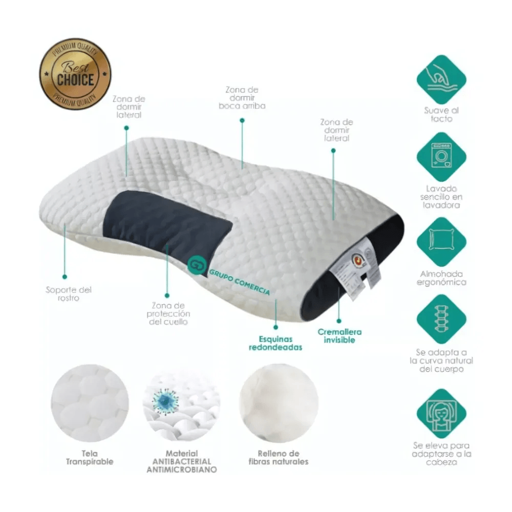 Combo Cubrelecho Doble Cama Ovejero + 2 Almohadas Semi-Ortopédicas + Obsequio Fundas Satín img #4