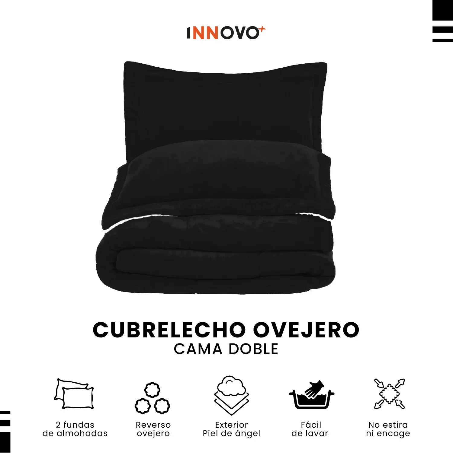 Combo Cubrelecho Doble Cama Ovejero + 2 Almohadas Semi-Ortopédicas + Obsequio Fundas Satín img #2