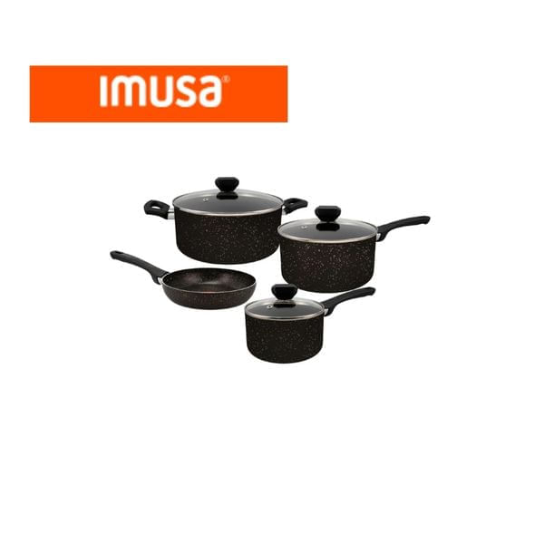Batería de Cocina IMUSA Antiadherente 7 Piezas con Tapa de Vidrio img #1
