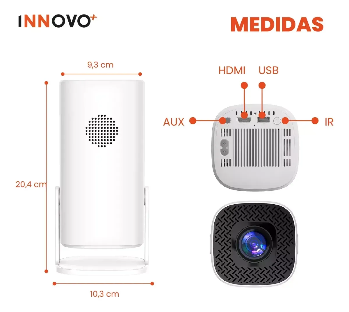Proyector Android 11 P30 4k Apps Sonido Hasta 100 Pulgadas img #4