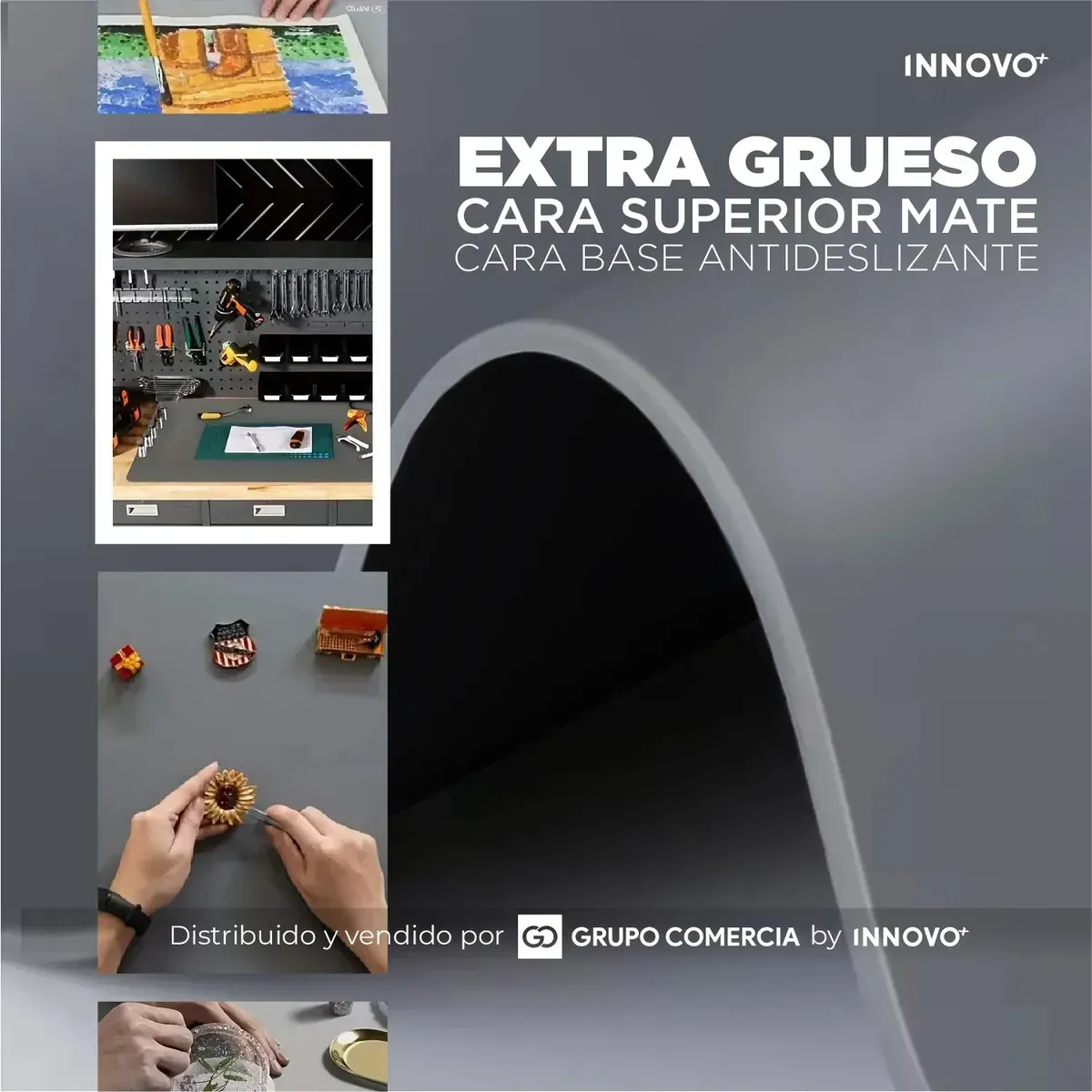 Tapete Absorbente Cocina Multifuncional Secaplatos Premium Gris Gris img #2