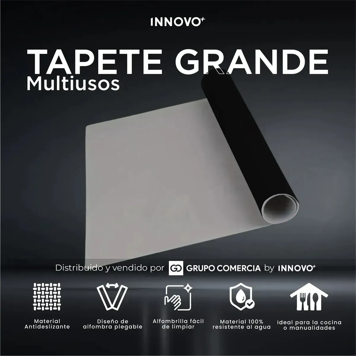 Tapete Absorbente Cocina Multifuncional Secaplatos Premium Gris Gris img #4