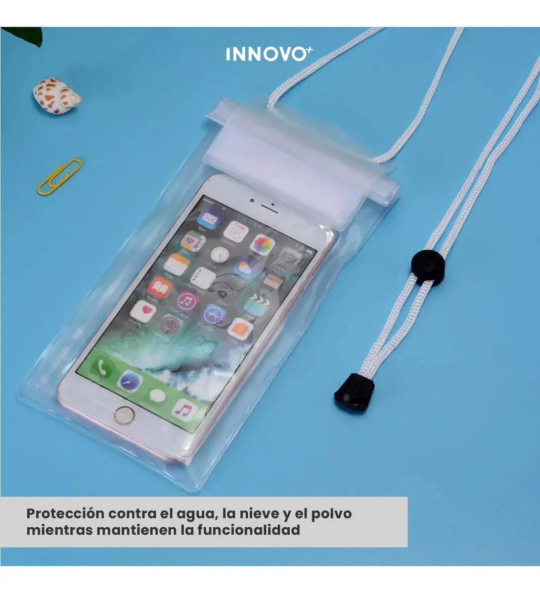 Funda Impermeable Para Celular Táctil Sumergible Cierre Hermético img #6