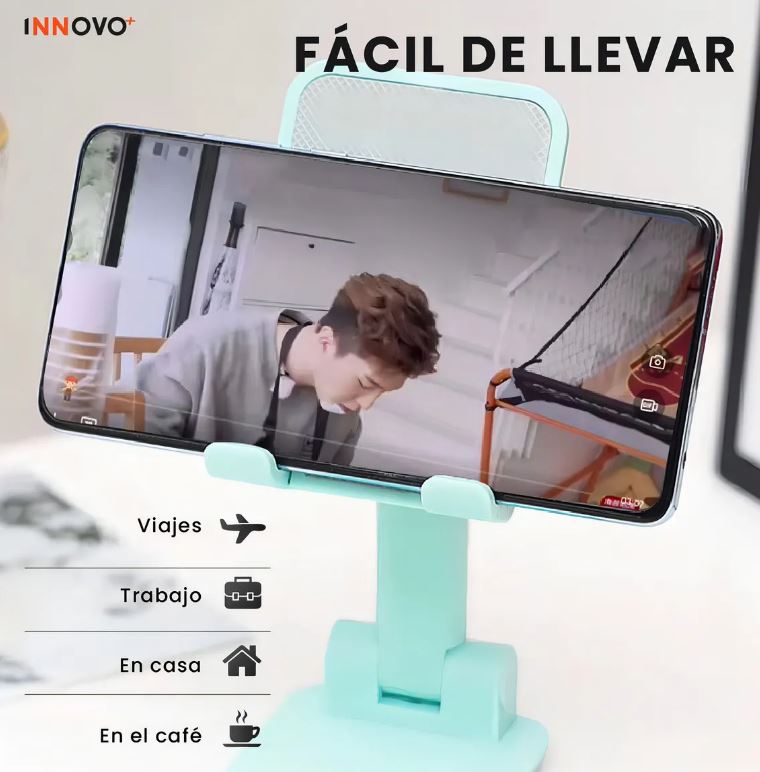 Soporte Plegable Celular Y Tablet Ajustable Portátil Escritorio Universal img #5